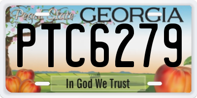 GA license plate PTC6279