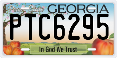 GA license plate PTC6295