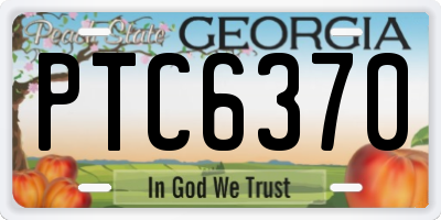 GA license plate PTC6370
