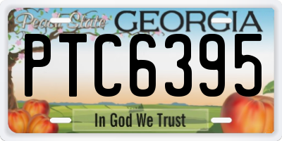 GA license plate PTC6395