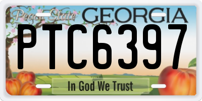 GA license plate PTC6397