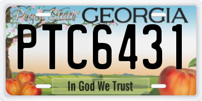 GA license plate PTC6431