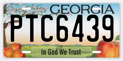 GA license plate PTC6439