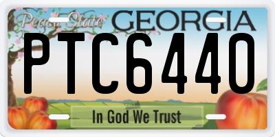 GA license plate PTC6440