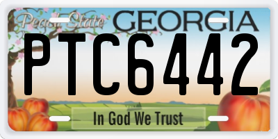 GA license plate PTC6442