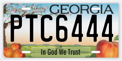 GA license plate PTC6444