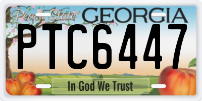 GA license plate PTC6447