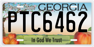 GA license plate PTC6462