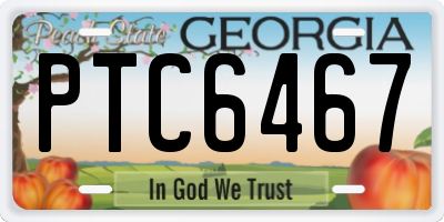 GA license plate PTC6467