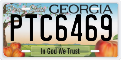 GA license plate PTC6469