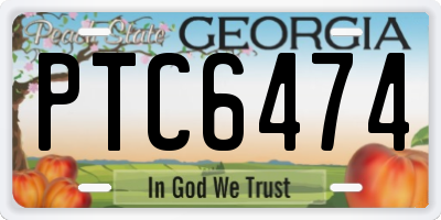 GA license plate PTC6474