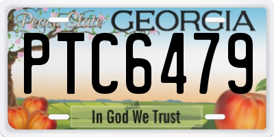 GA license plate PTC6479