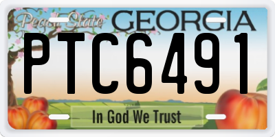 GA license plate PTC6491
