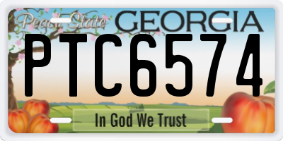 GA license plate PTC6574