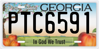 GA license plate PTC6591