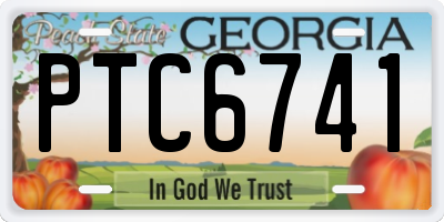 GA license plate PTC6741