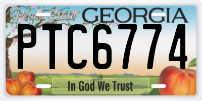GA license plate PTC6774