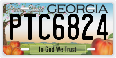 GA license plate PTC6824
