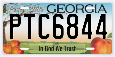 GA license plate PTC6844