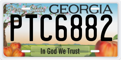 GA license plate PTC6882