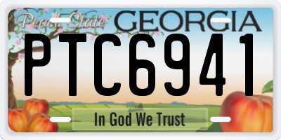 GA license plate PTC6941