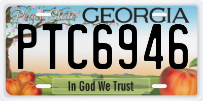 GA license plate PTC6946