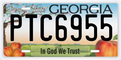 GA license plate PTC6955