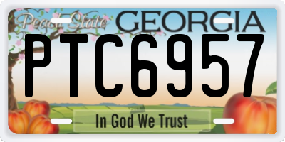 GA license plate PTC6957