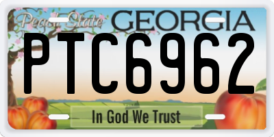 GA license plate PTC6962