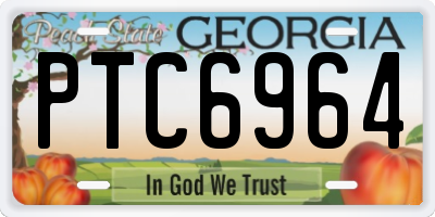 GA license plate PTC6964