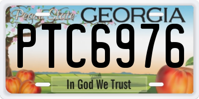 GA license plate PTC6976