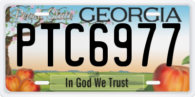 GA license plate PTC6977