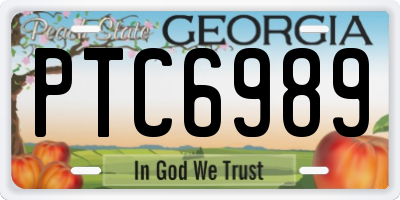 GA license plate PTC6989
