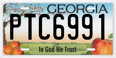 GA license plate PTC6991