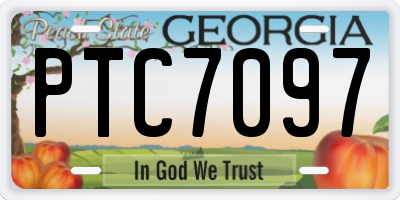 GA license plate PTC7097