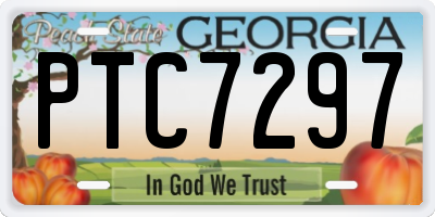 GA license plate PTC7297