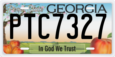 GA license plate PTC7327