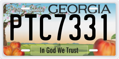 GA license plate PTC7331