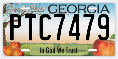 GA license plate PTC7479