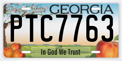 GA license plate PTC7763
