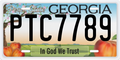 GA license plate PTC7789