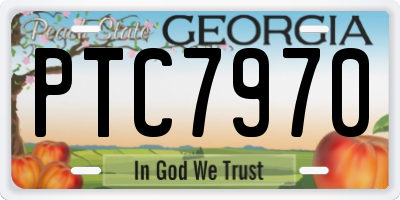 GA license plate PTC7970