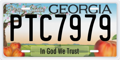 GA license plate PTC7979