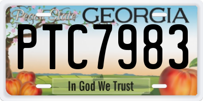 GA license plate PTC7983