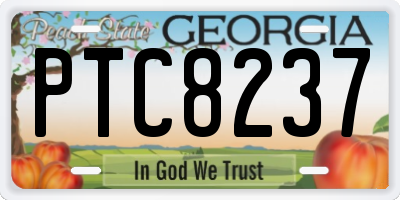 GA license plate PTC8237