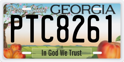 GA license plate PTC8261