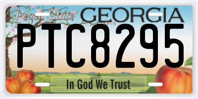 GA license plate PTC8295