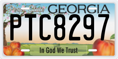 GA license plate PTC8297