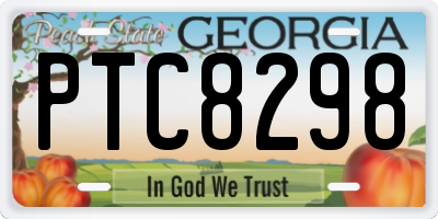 GA license plate PTC8298