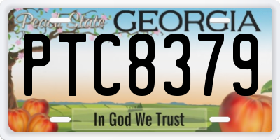 GA license plate PTC8379